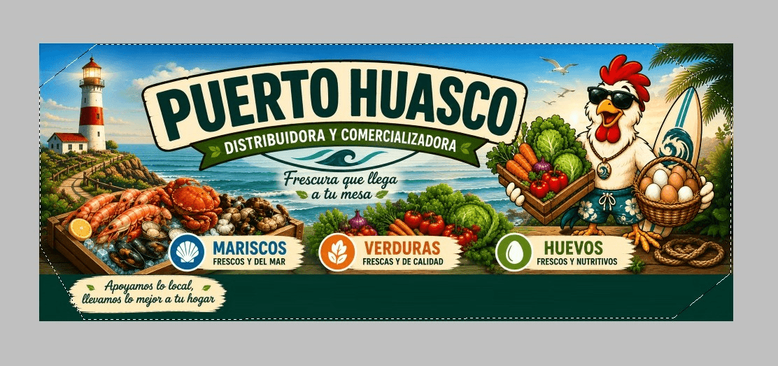Puerto Huasco, distribuidora de mariscos, verduras y huevos